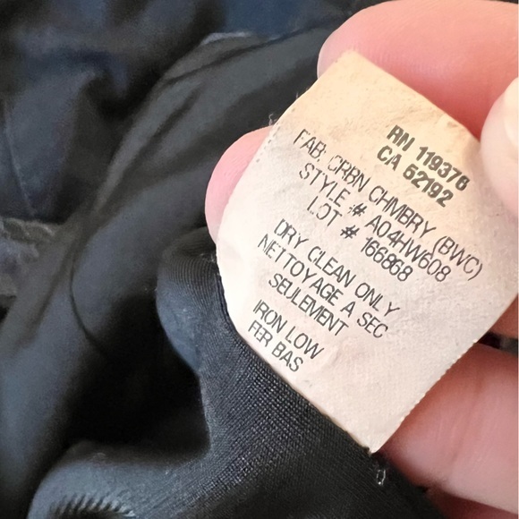 HELMUT LANG Asymmetrical Pleated Denim Cutout Dress In‎ Blue and Black Size 4 - Picture 11 of 12